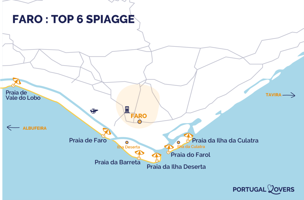 mappa spiagge più belle faro migliore