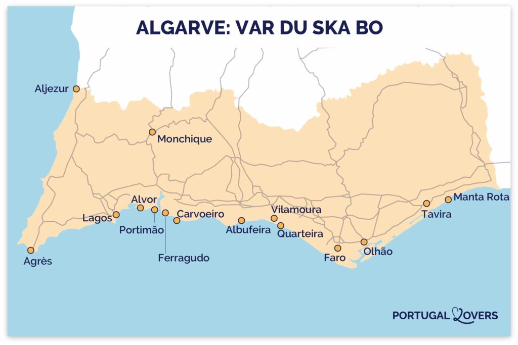 karta karta var man ska bo Algarve