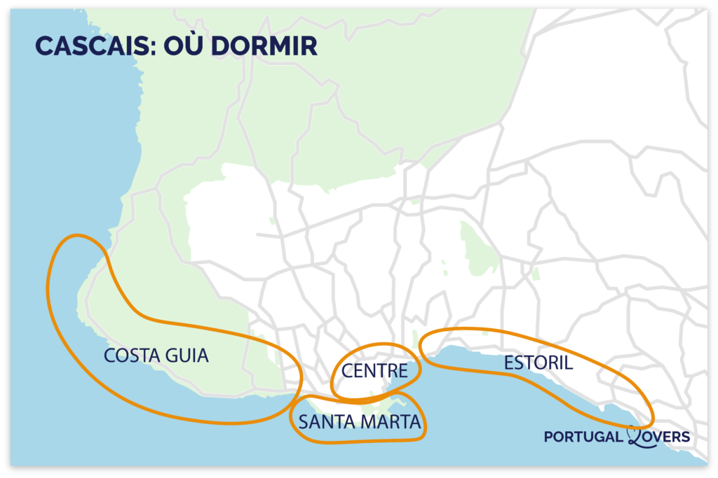 carte meilleurs quartiers Cascais ou sejourner