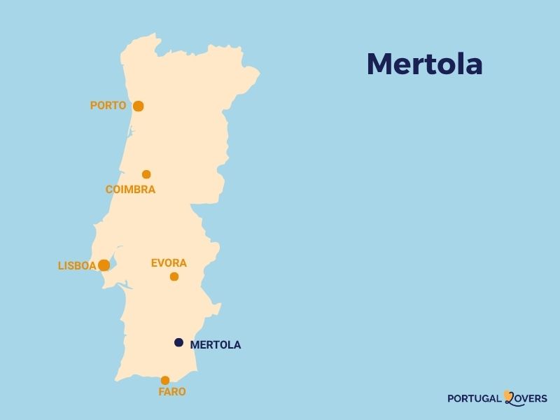 Mapa de Mertola, Portugal